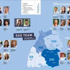Das Team des Jungen VBE Baden-Württemberg: Gesichter der Referendare, die sich für sozialpunkte im Referendariat BW engagieren.