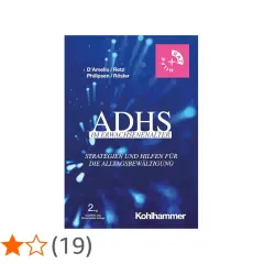 Buchcover: "ADHS im Erwachsenenalter" mit Strategien und Hilfen für die Alltagsbewältigung. Ein Ratgeber für Betroffene.