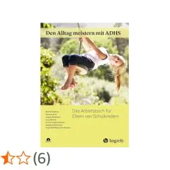 Buchcover: Kind schaukelt, Titel "Den Alltag meistern mit ADHS". Hilft Eltern mit ADHS.