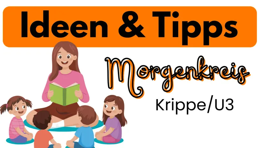 Ideen & Tipps für den Morgenkreis in der Krippe/U3. Eine Erzieherin liest Kindern vor.