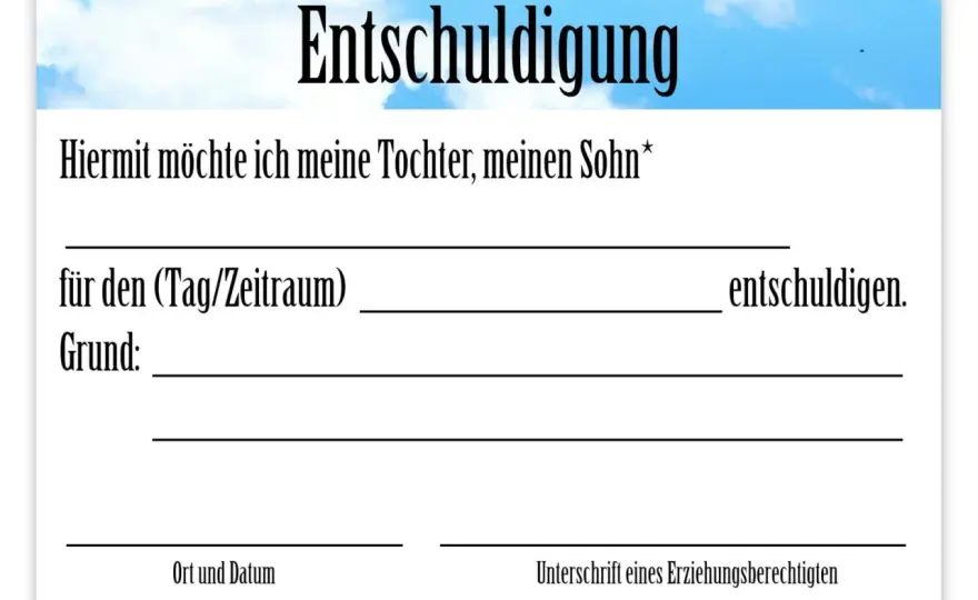 Schulentschuldigung schreiben - Vorlagen & Tipps für Eltern