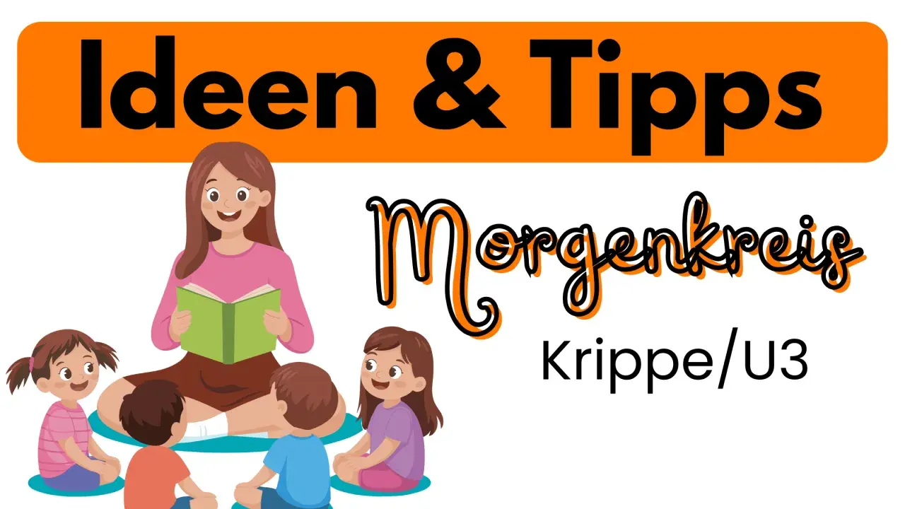 Ideen & Tipps für den Morgenkreis in der Krippe/U3. Eine Erzieherin liest Kindern vor.