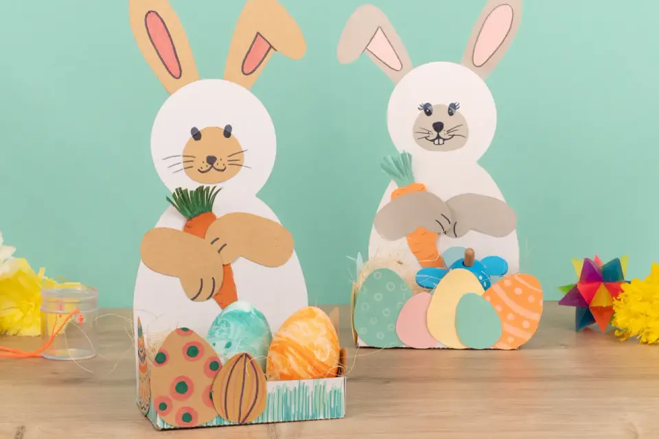 Osterhasen basteln mit Kindern - einfache Ideen